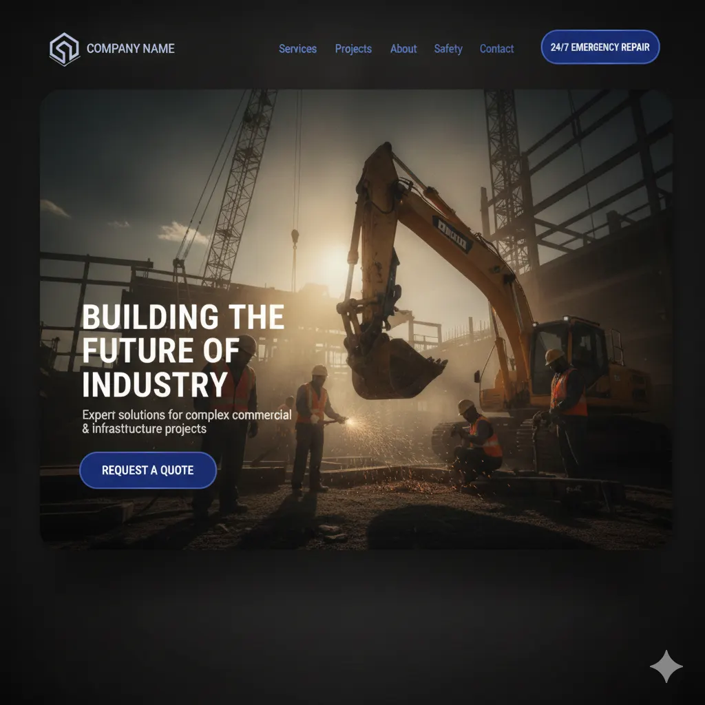 Contractor & Industrial — website design example
