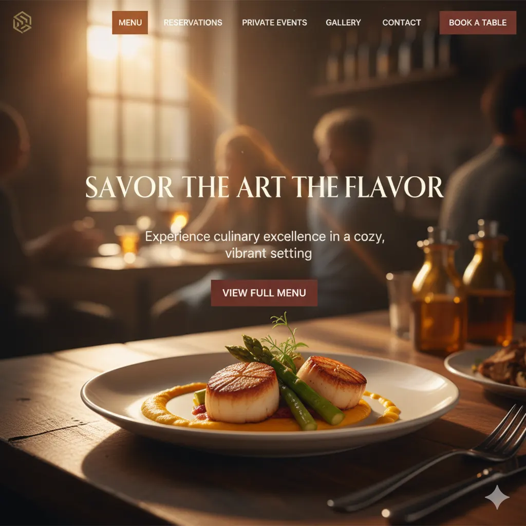 Restaurant — website design example